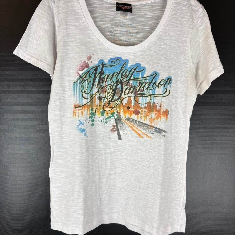 Womens Harley Davidson white tee